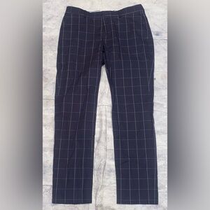 J Crew Ludlow Windowpane Dress Pants Slacks Trousers Office 33 x 32 Slim Stretch
